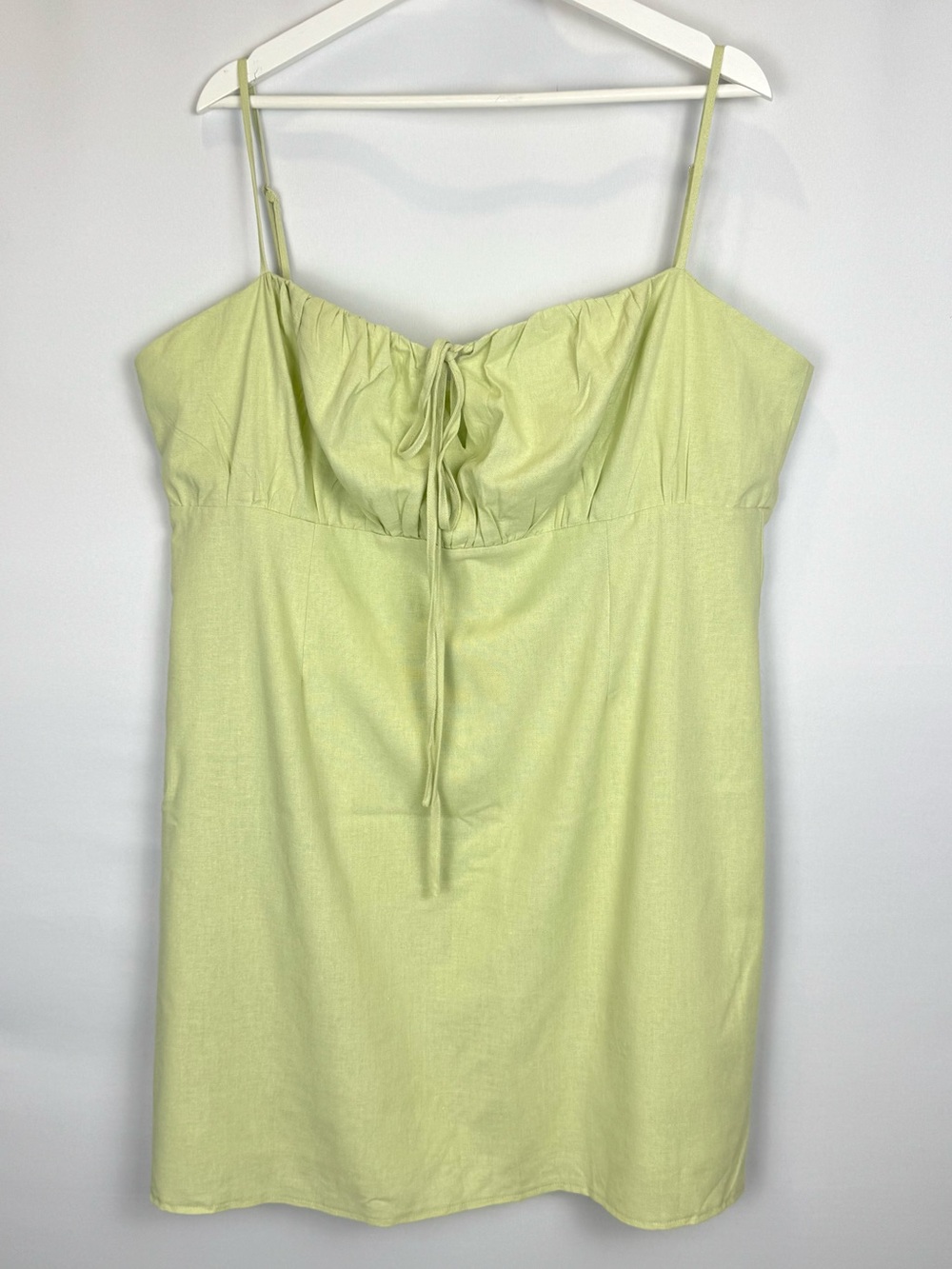 NWT Showpo Break Free With Me Sundress Mint Green Linen Cotton Size 16 Beach - Picture 2 of 12